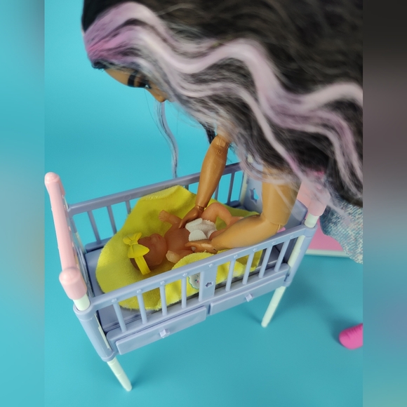 Mattel Curvy Barbie Extra Hispanic Doll Zuru My Mini Baby Girl + Accessories Lot - Picture 9 of 12